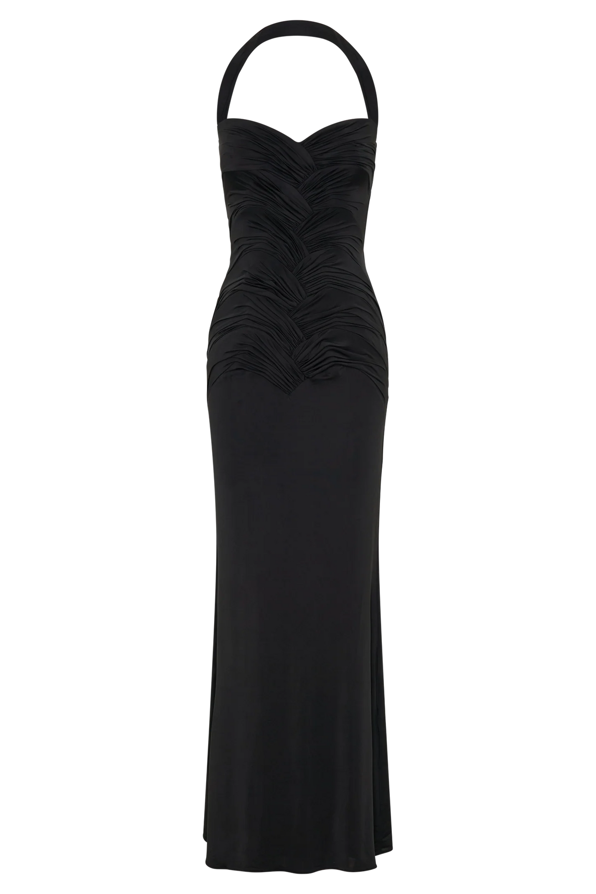 Hoai Gathered Slinky Halter Maxi Dress