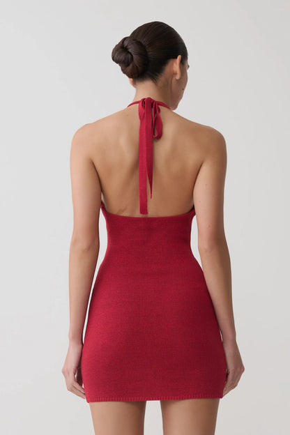 Bohdie Crochet Halter Mini Dress