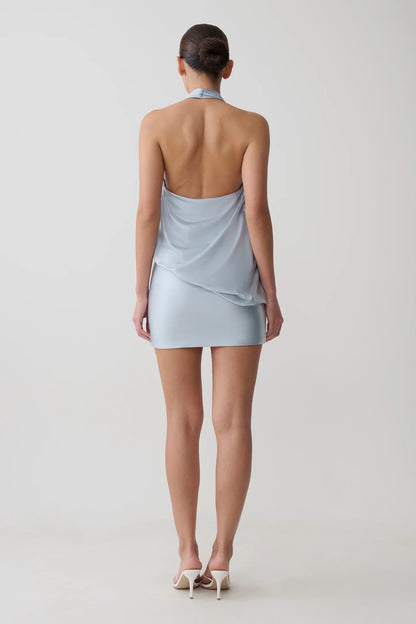 Arabel Draped Halter Mini Dress
