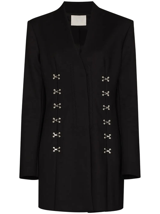 Bonded Cotton Blazer Mini Dress
