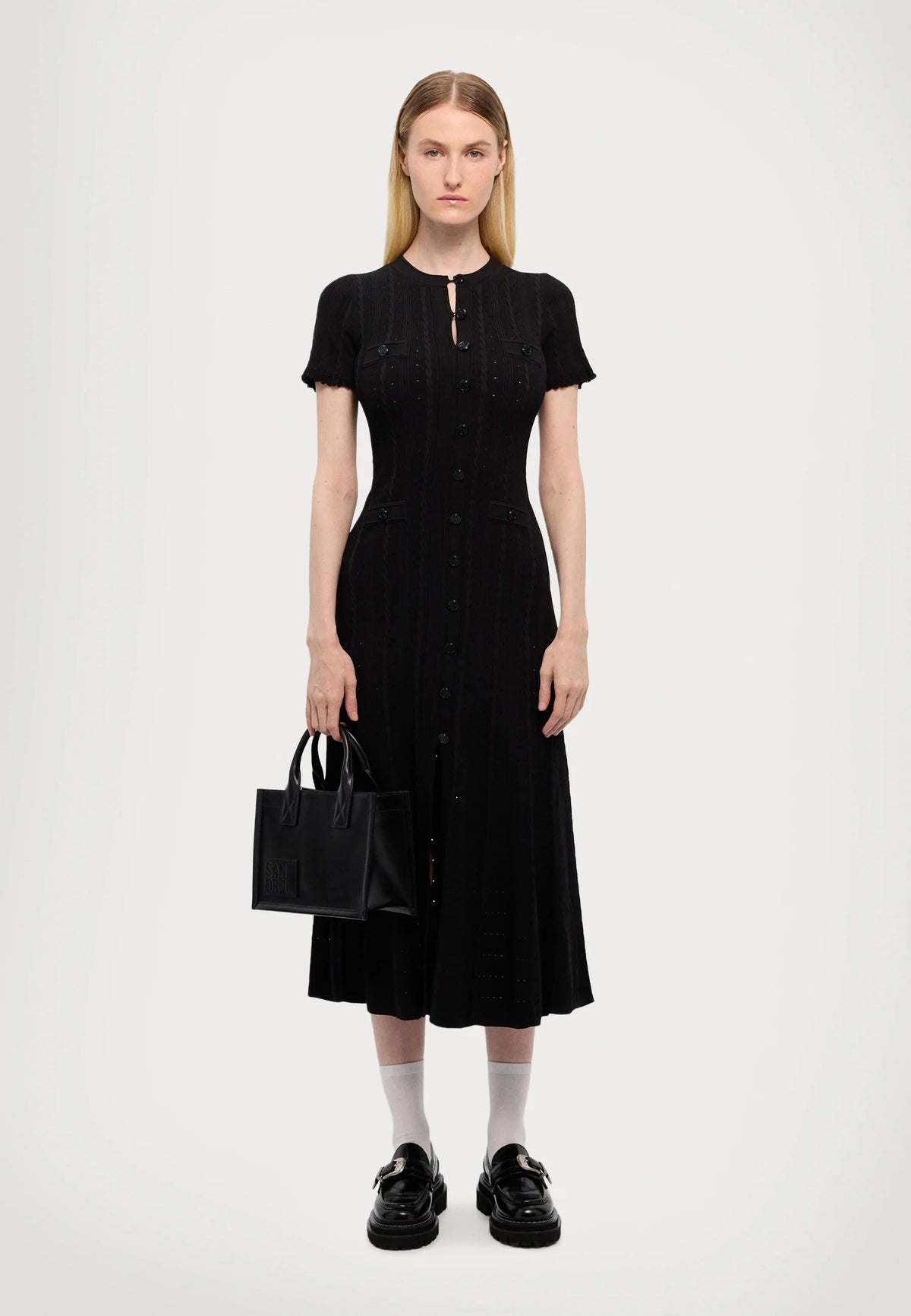 Milo Button Front Midi Dress