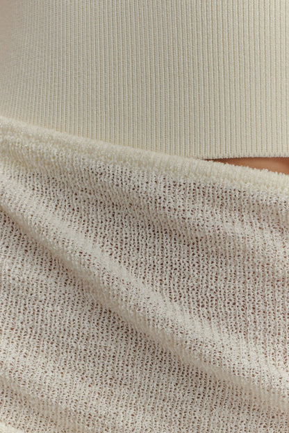 Cali Drape Skirt Knit Mini Dress