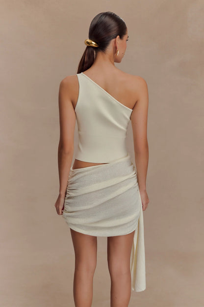 Cali Drape Skirt Knit Mini Dress