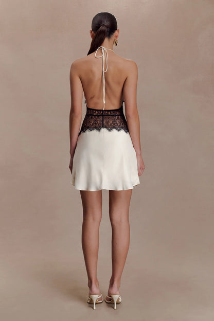 Dinah Lace and Satin Mini Dress