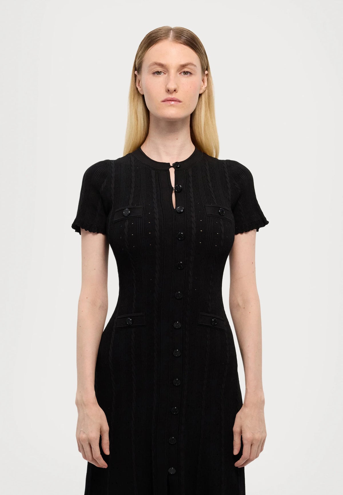 Milo Button Front Midi Dress