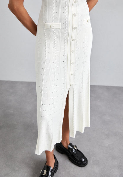 Milo Button Front Midi Dress