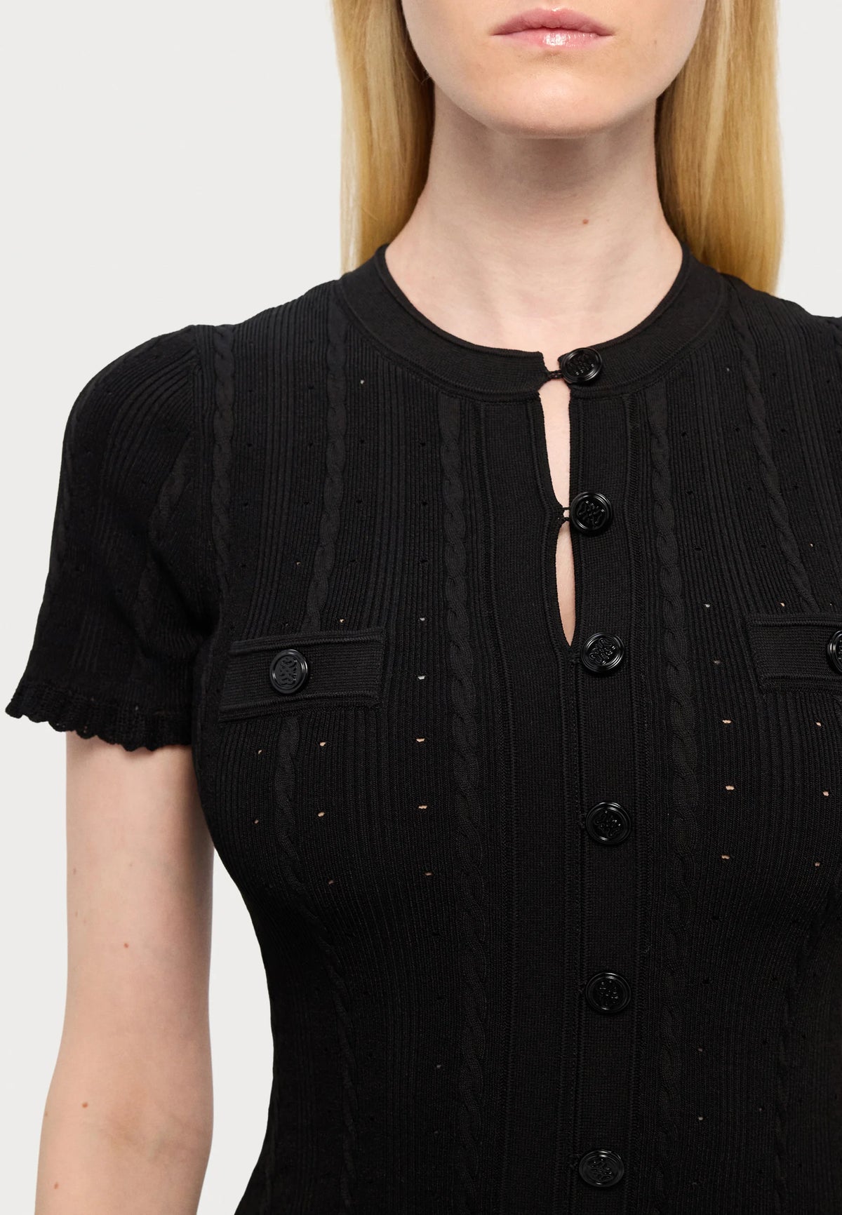 Milo Button Front Midi Dress