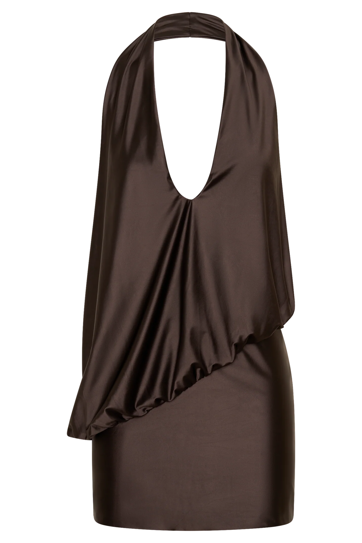 Arabel Draped Halter Mini Dress