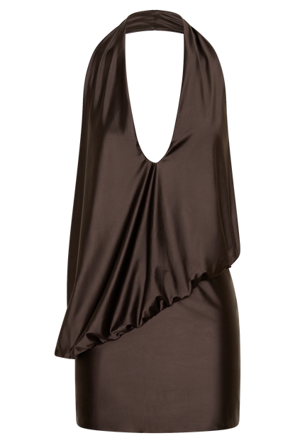 Arabel Draped Halter Mini Dress