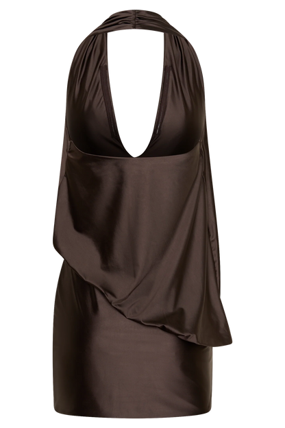 Arabel Draped Halter Mini Dress