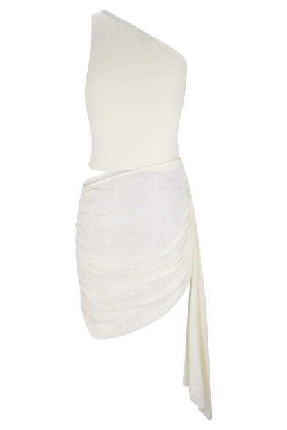 Cali Drape Skirt Knit Mini Dress