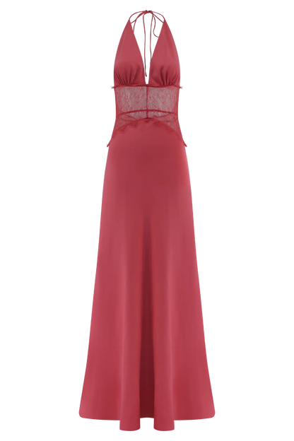 Dinah Lace and Satin Maxi Dress