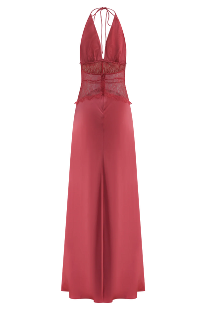 Dinah Lace and Satin Maxi Dress