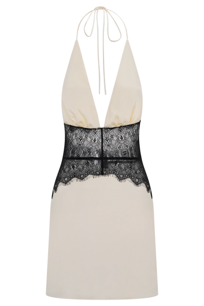Dinah Lace and Satin Mini Dress