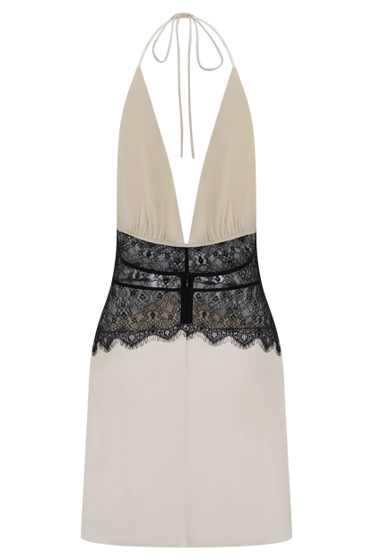 Dinah Lace and Satin Mini Dress