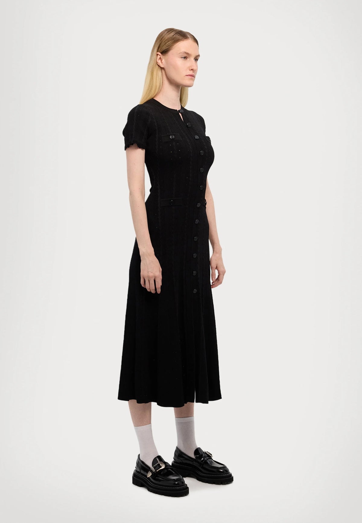 Milo Button Front Midi Dress