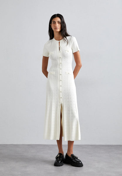 Milo Button Front Midi Dress